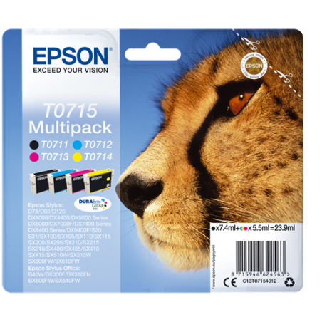 Epson T0715 Multipack 4 Couleurs Original 