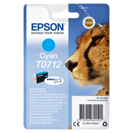 Epson T0712 Cartouche Cyan Originale 