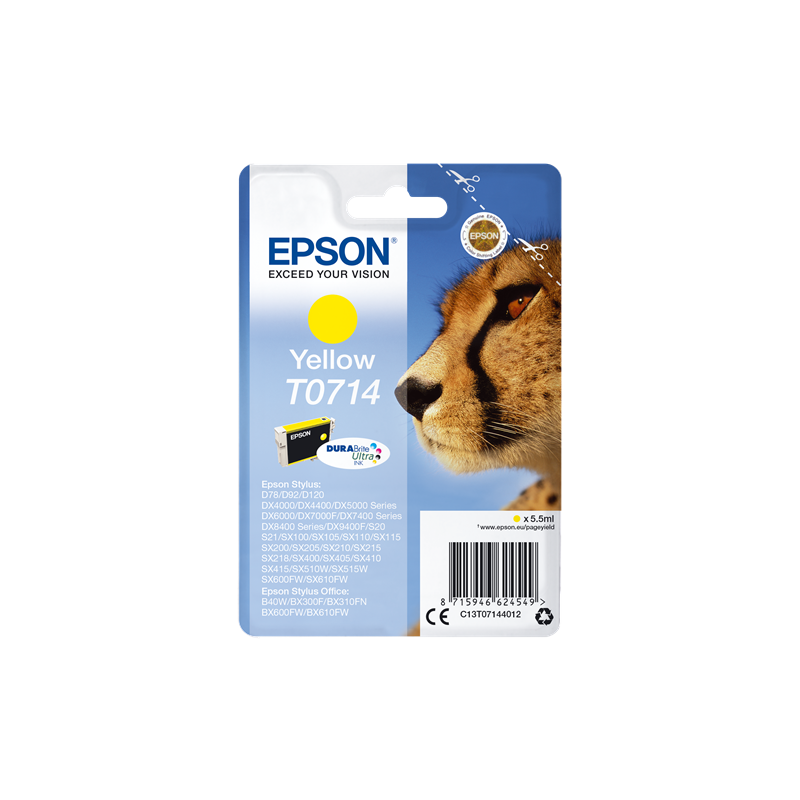 Epson T0714 Cartouche Jaune Originale