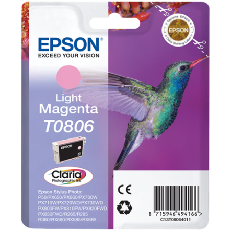 Epson T0806 Cartouche Magenta clair Originale 