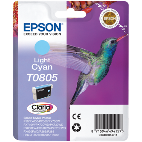 Epson T0805 Cartouche Cyan clair Originale 