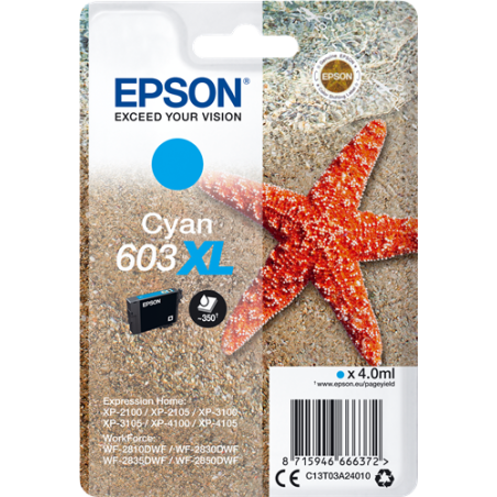 Epson 603XL Cartouche Cyan Originale 