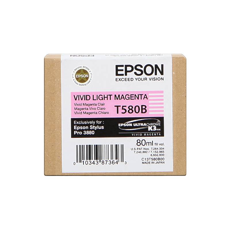 Epson T580B Cartouche Magenta clair Originale Epson T580B Cartouche Magenta clair Originale