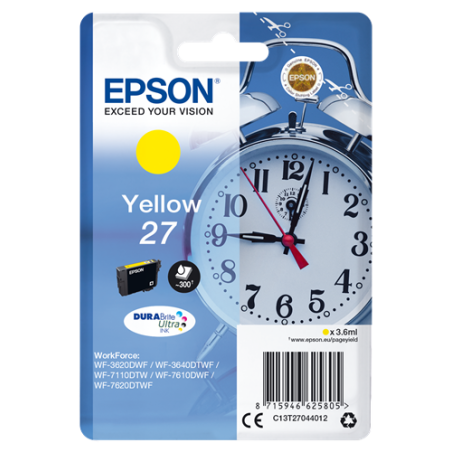 Epson 27 Cartouche Jaune Originale 