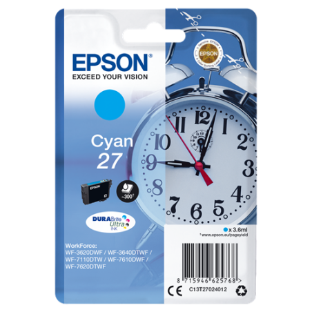 Epson 27 Cartouche Cyan Originale 