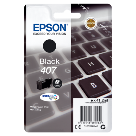 Epson 407 Cartouche Noir Originale 
