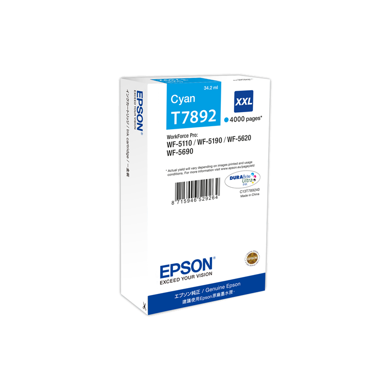 Epson T7892 Cartouche Cyan Originale