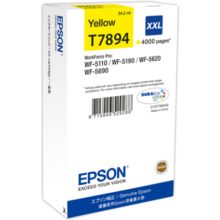 Epson T7894 Cartouche Jaune Originale 
