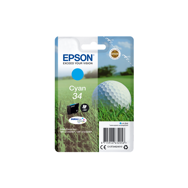Epson 34 Cartouche Cyan Originale