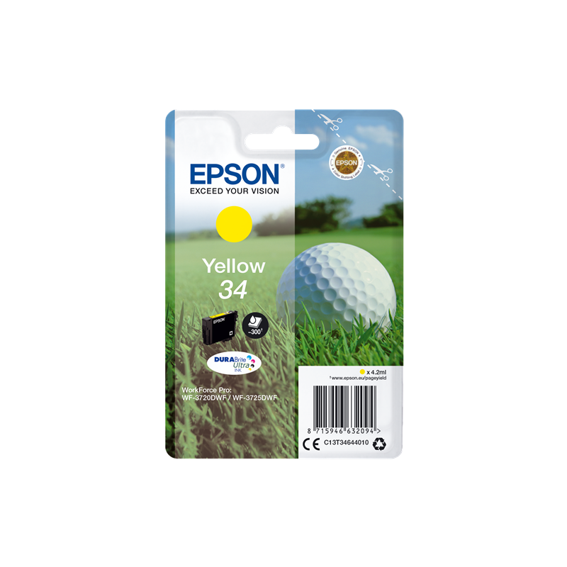 Epson 34 Cartouche Jaune Originale