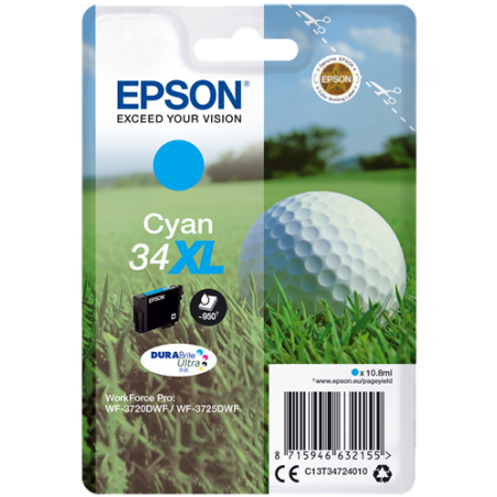Epson 34 Cartouche Cyan Originale 
