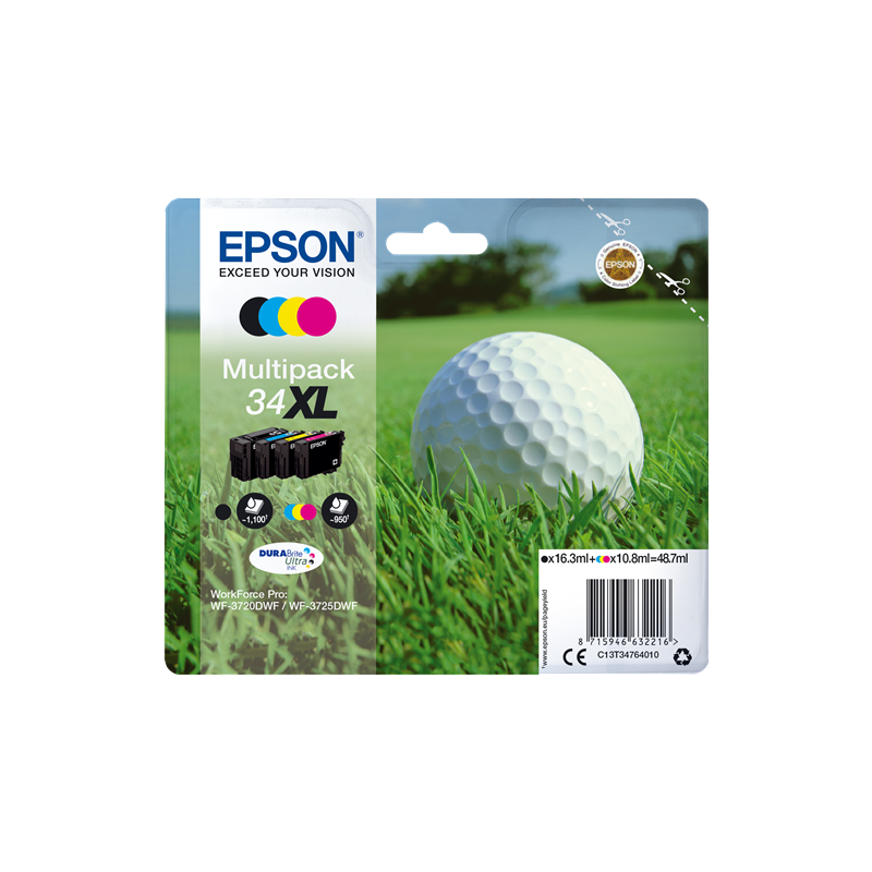 Epson 34XL Multipack 4 Cartouches Originales
