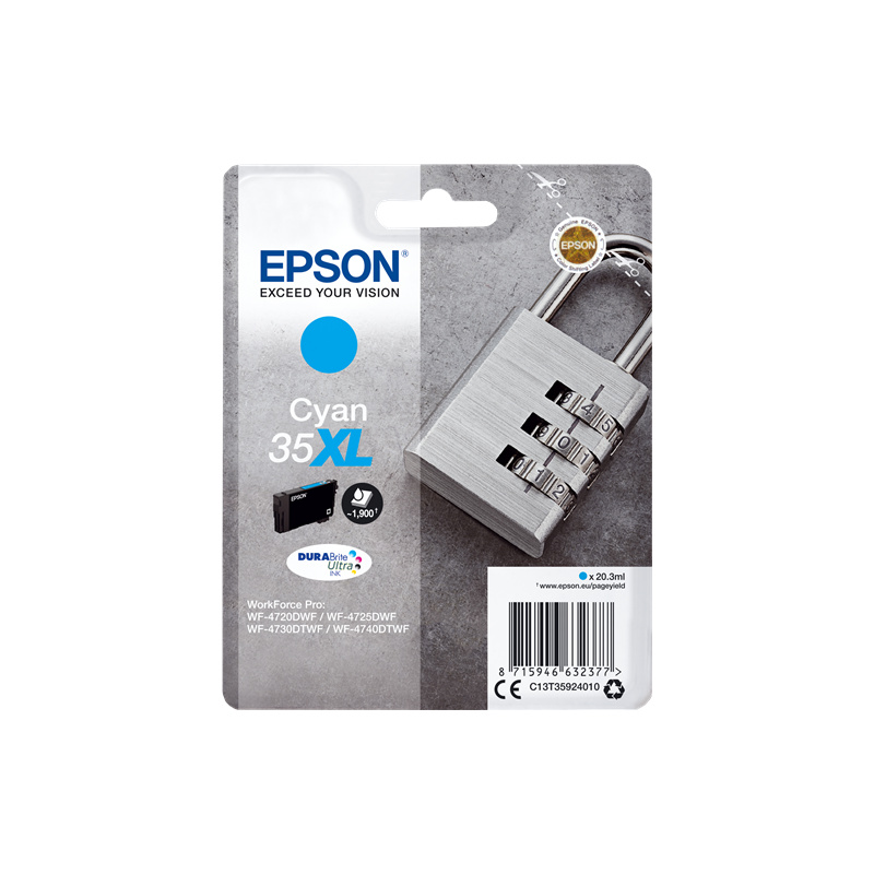 Epson 35XL Cartouche Cyan Originale