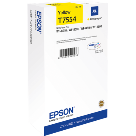 Epson T7554 Cartouche Jaune Originale 