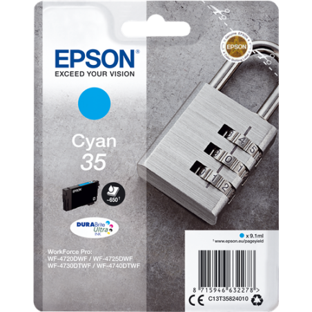 Epson 35 Cartouche Cyan Originale 