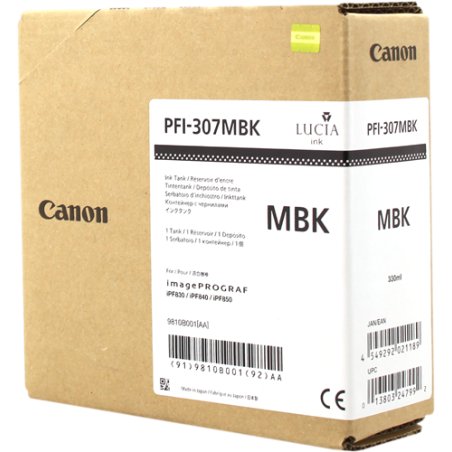 Canon PFI-307mbk Cartouche Noir mat Originale 