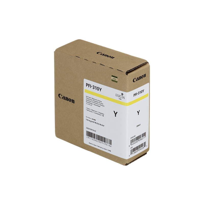 Canon PFI-310y Cartouche Jaune Originale Canon PFI-310y Cartouche Jaune Originale