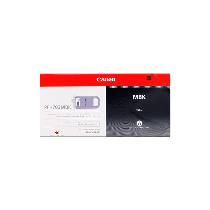 Canon PFI-703mbk Cartouche Noir mat Originale Canon PFI-703mbk Cartouche Noir mat Originale