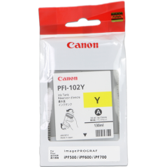 Canon PFI-102y Cartouche Jaune Originale 