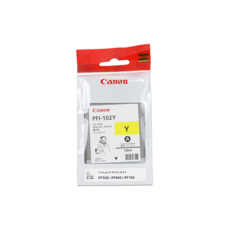 Canon PFI-102y Cartouche Jaune Originale Canon PFI-102y Cartouche Jaune Originale