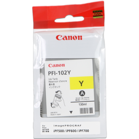 Canon PFI-102y Cartouche Jaune Originale 