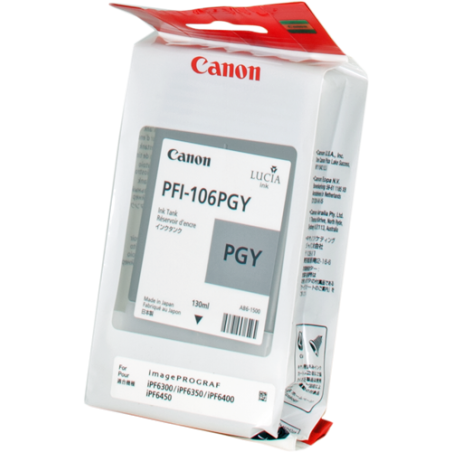 Canon PFI-106pgy Cartouche Gris Originale 
