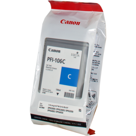 Canon PFI-106c Cartouche Cyan Originale 