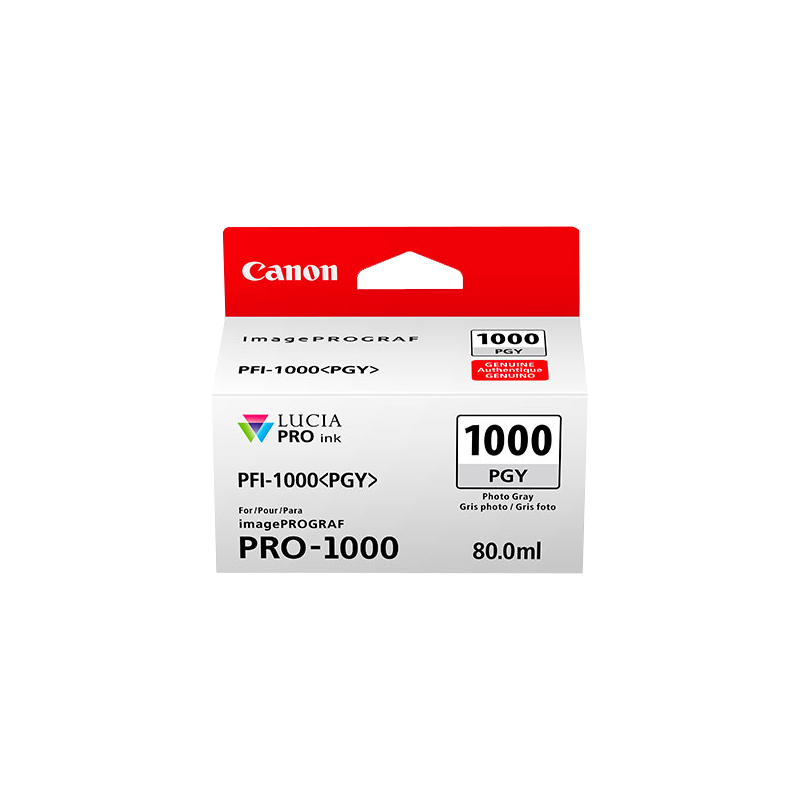 Canon PFI-1000pgy Cartouche Photo Gris Originale Canon PFI-1000pgy Cartouche Photo Gris Originale