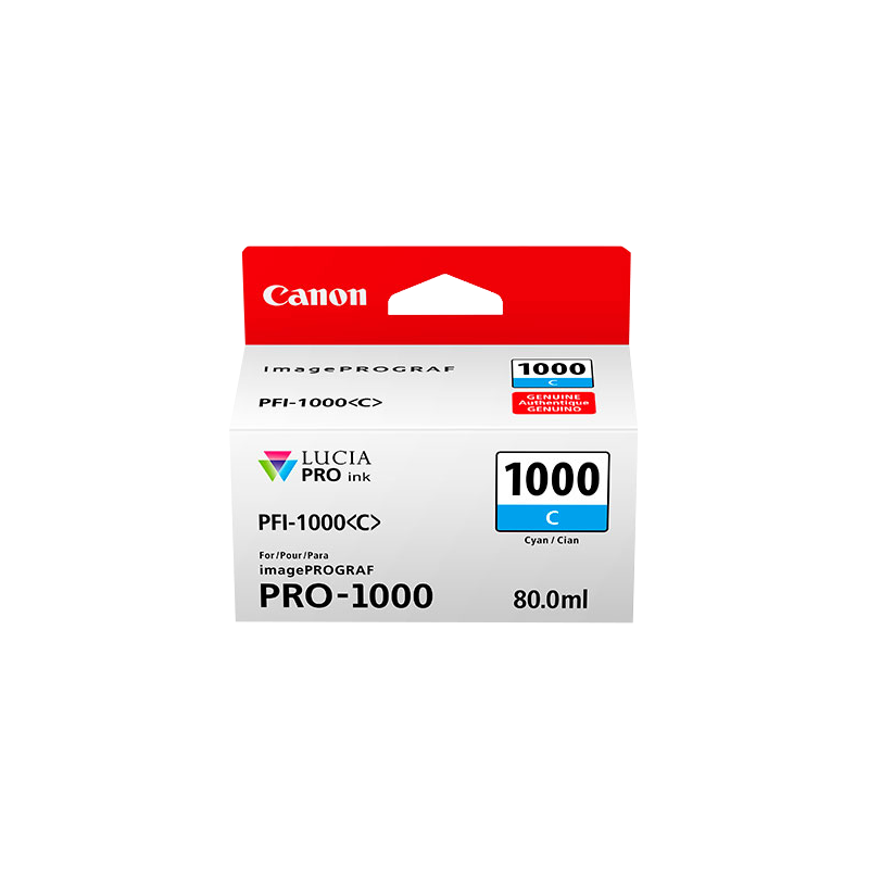 Canon PFI-1000c Cartouche Cyan Originale Canon PFI-1000c Cartouche Cyan Originale