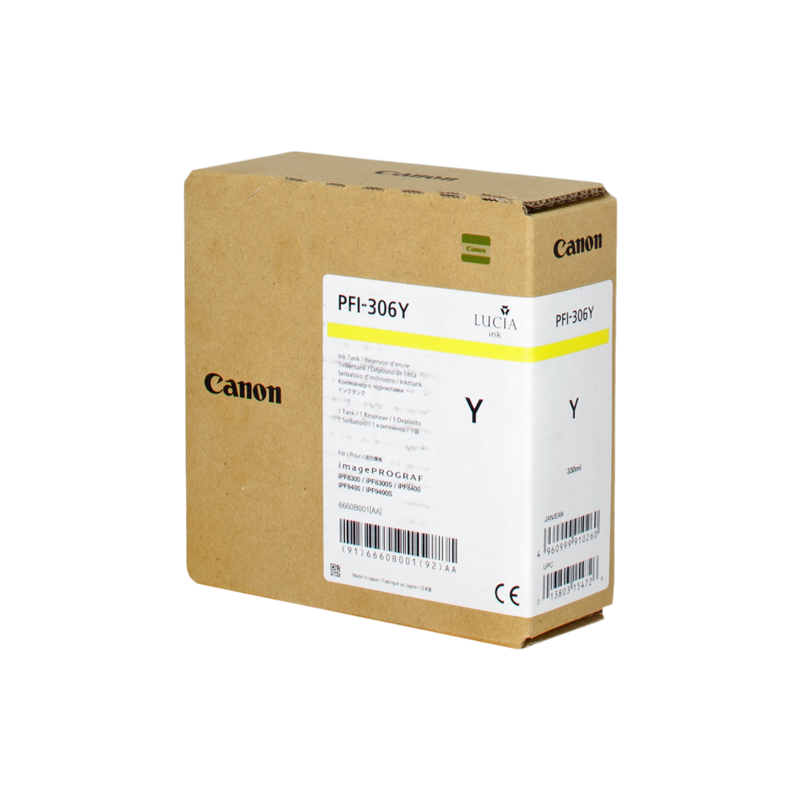 Canon PFI-306y Cartouche Jaune Originale