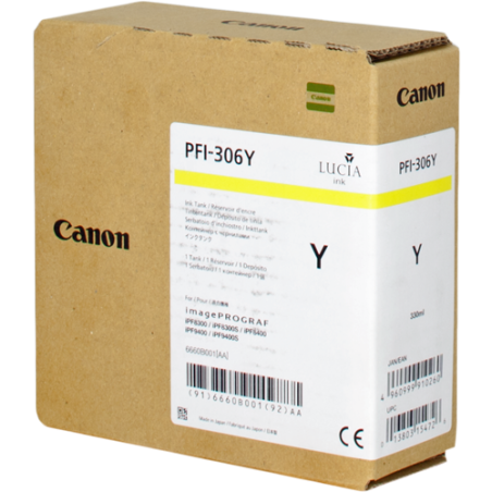 Canon PFI-306y Cartouche Jaune Originale 