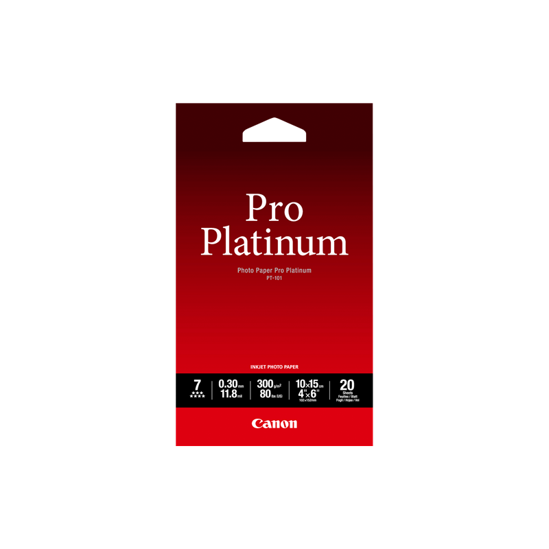 Canon PT-101 Papier photo 10x15cm 300g 20 feuilles 