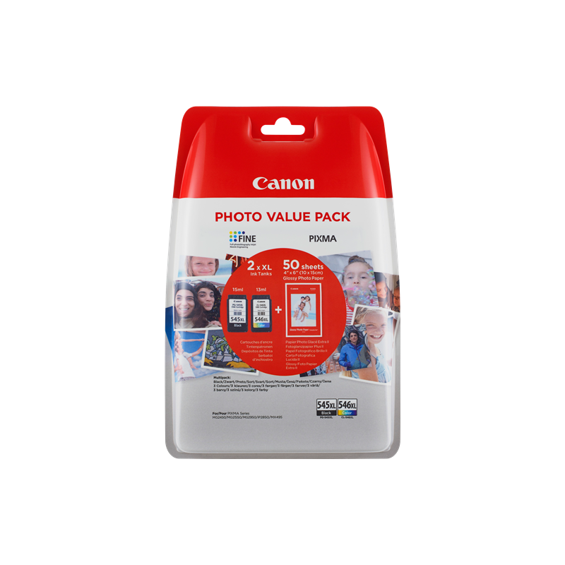 Canon 545XL / 546XL Photo Value Pack 2 cartouches Original
