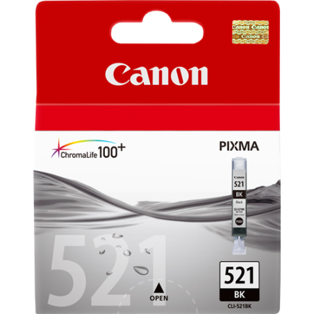 Canon CLI-521bk Cartouche Noir Originale 
