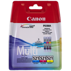 Canon CLI-521z Multipack 3 Couleurs Original 