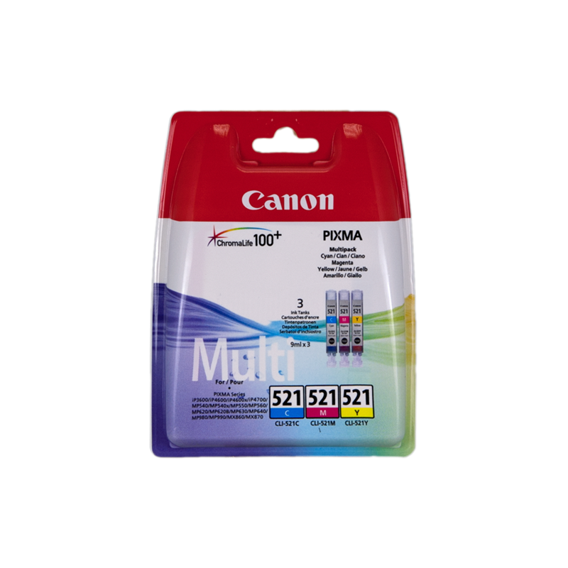 Canon CLI-521z Multipack 3 Couleurs Original