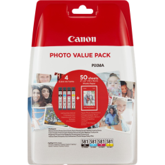 Canon CLI-581 Photo Value Pack 4 Couleurs Original 