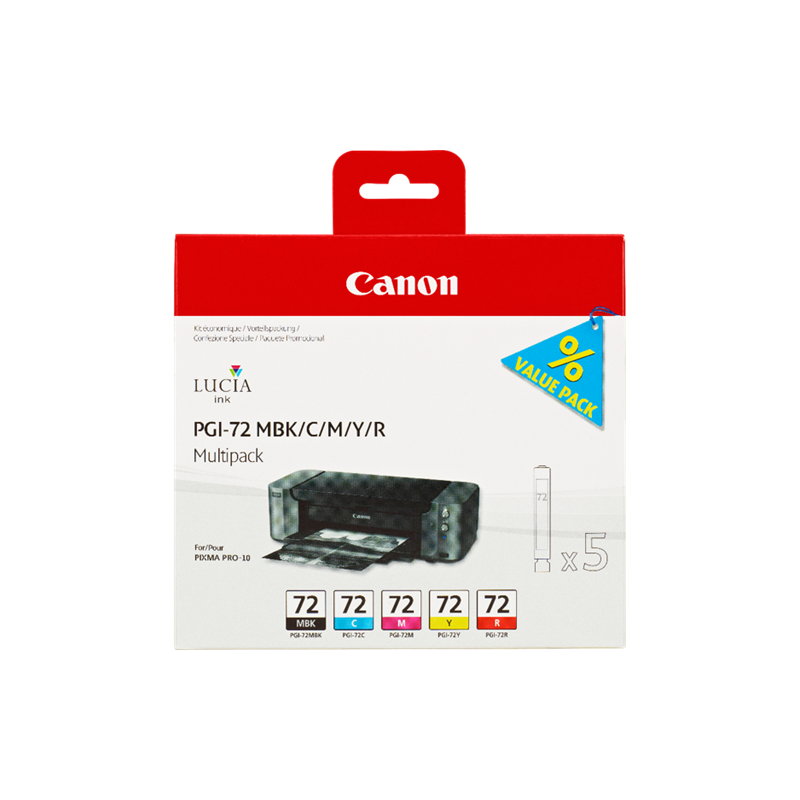 Canon PGI-72 Multipack 5 Cartouches Originales (6402B009)