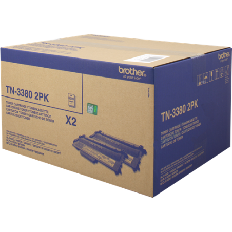 Brother TN-3380 2PK Multipack Noir Original 