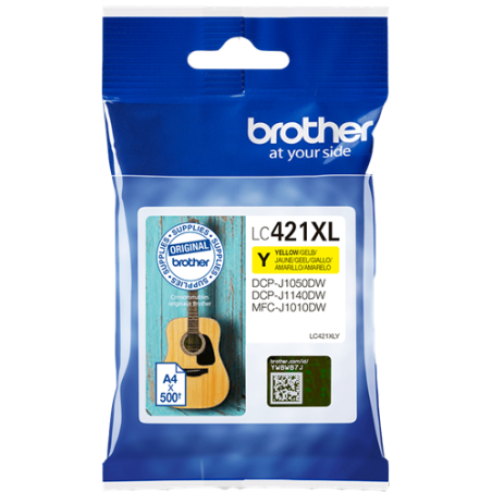 Brother LC421XLY Cartouche Jaune Originale 