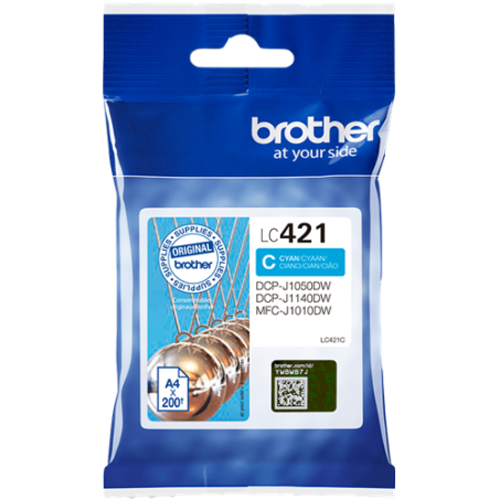 Brother LC421C Cartouche Cyan Originale 