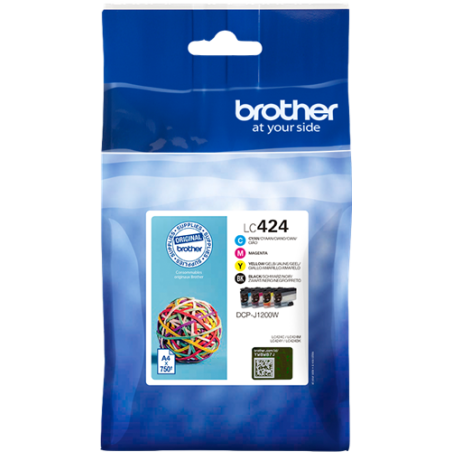 Brother LC424 Multipack 4 Couleurs Original 