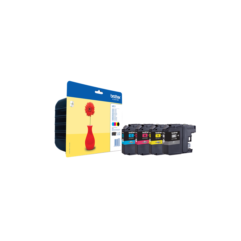 Brother LC121 Multipack 4 Cartouches Originales