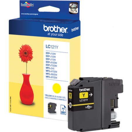 Brother LC121Y Cartouche Jaune Originale 