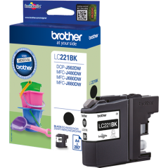 Brother LC221BK Cartouche Noir Originale 