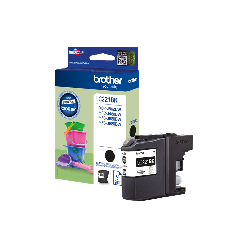 Brother LC221BK Cartouche Noir Originale