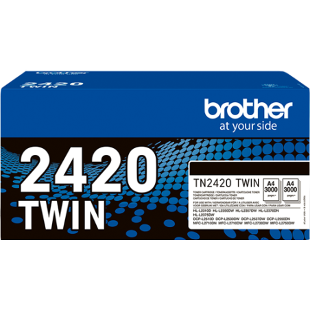 Brother TN-2420 TWIN Multipack Noir Original 
