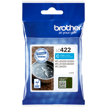 Brother LC422C Cartouche Cyan Originale 