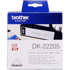 Brother DK-22205 Étiquettes Noir sur Blanc Originales 