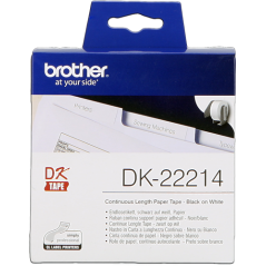 Brother DK-22214 Étiquettes Noir sur Blanc Originales 